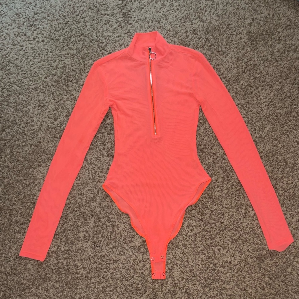 Mesh Zip Up Bodysuit